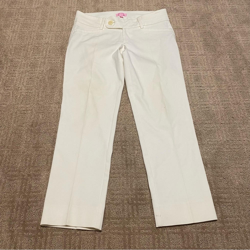 {Lilly Pulitzer} White Trousers ~ Size 4